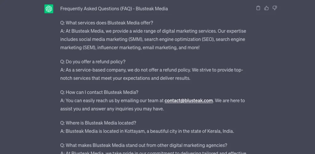 FAQ – Frequently Asked Questions Generator | ChatGPT